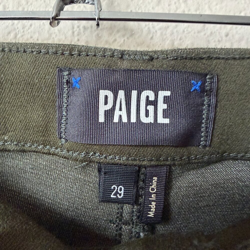 NEW Paige Claudine Mystical Green Coated High Waisted Jeans Size 29 - Picture 6 of 9